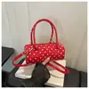 Bolso Cruzado de Hombro Único Cilíndrico con Lunares Elegante Nuevo Modelo Casual para Mujer Gran Capacidad 2026 Nuevo Exquisito Bolso de Moda para Mujer