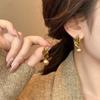 Pendientes de Trébol de Cuatro Hojas Maillard de Aguja de Plata Estilo Hong Kong Retro Elegantes Pendientes para el Trabajo Moda Femenina Lujo Ligero Pendientes de Gama Alta