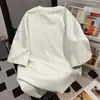 Camiseta de Manga Corta de Algodón 100% Puro, Moda Americana para Hombres y Mujeres, Verano, Corte Holgado, Adelgazante, Versátil, Cuello Redondo, Top para Estudiantes