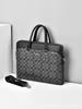 Bolso de mano para hombre horizontal de negocios de alta gama maletín para hombre de doble capa de gran capacidad bolsa para computadora regalo fábrica al por mayor