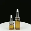 Vial Transparente de Boca Acampanada con Tapa a Presión, Botella de Boca Puntiaguda para Polvo Liofilizado, Botella de Vidrio Dispensadora de Aceite Esencial, Botella de Muestra Cosmética