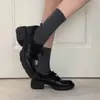 Sapatos Mary Jane estilo retrô, com sola grossa e bico redondo para mulheres, nova coleção de outono 2026, com design de laço, casuais e versáteis, adequados para uso diário e para ir ao trabalho.