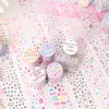 Poesia Açucarada Fita de Desperdício Linha de Arte Série Loja Ins Fofo Diário Material DIY Adesivos Decorativos Reutilizáveis 6 Estilos