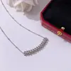 Joias de fornecimento ao vivo atacado acessórios para casal moda rebite de bala conta redonda menisco sorridente colar de clavícula