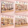 Prateleira de Pet Shop Ganchos Integrados Simples para Painel Perfurado Prateleira de Padaria Ilha de Exibição Gabinete de Exibição Combinado Montado na Parede