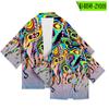 Promoção Quente de Verão Estampa de Polvo Lula Manga Curta Roupão Taoísta Camisa Japonesa Kimono Fino Cardigã Tendência