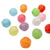16mm Chapado en UV Colorido Ab Color Sólido Bola de Lana Agujero Recto Cuentas DIY Pulsera Pendientes Cuerda Bolígrafo Material Accesorios de Joyería