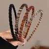 Diadema de Onda de Textura Simple para Mujer 2024 Nueva Parte Superior Craneal Alta Lavar Cabello Presión Diadema Sombrerería Elegante Combinación con Todo Clips para Cabello