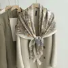 Bufanda Cuadrada de Seda Estilo Nuevo para Mujer, Bufanda Estampada de Seda de Morera de Alta Gama, Bufanda y Chal de Doble Uso, Bufanda Moderna y Versátil