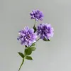 Flores Artificiais com 3 Cabeças de Dália e Gérbera para Decoração de Casamento, Fotografia, Cenário Fotográfico, Adereços para Fotografia Estilo Minimalista Atacado