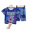 Pijama Infantil para Meninos, Conjunto de Shorts de Manga Curta de Verão com Desenho para Crianças Maiores, Roupas Infantis para Meninas My Melody e Demon Slayer
