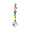 Corazón de Mariposa de Color Macarrón Forma de Flor Cuentas con Forma de Flor Colgante de Cristal Decoración de Atmósfera de Jardín Colgante de Lámpara de Cristal Suministro Transfronterizo