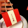 Caixa de Doces Nova Nova Caixa de Doces de Casamento Chinês Portátil Grande Caixa de Presente Vermelha Casamento Estilo Chinês