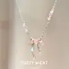 Vals Rosa: Exquisito y dulce collar estilo hada con un diseño de nicho de lujo ligero, versátil y favorecedor para todos los tonos de piel