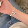 Pulseira de Corrente com Pérolas Artificiais Planetárias de Verão para Mulheres Luxo Acessível Ins Design de Nicho Acessórios de Pulseira