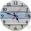 Reloj de Pared Más Vendido Transfronterizo Estilo Europeo Madera Sencilla Silencioso Reloj de Cuarzo Sala de Estar Personalizado Creativo Reloj Moda