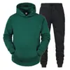 Sudadera unisex para pareja europea y americana 2023, color liso, conjunto de sudadera con capucha de forro polar para otoño e invierno