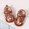 Zapatos de bebé de moda multicolor primavera y otoño bordados para niños pequeños de cuero suela de goma antideslizante BMB4145