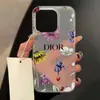 Flores Europeias e Americanas Adequadas para Capa de Celular Apple iPhone 16 Pro Max 15 Fosca com Furo Grande 14/13 Anti-Queda 12