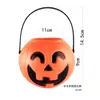 Linterna de Calabaza Portátil para Niños para Halloween Cubeta para Dulces Decoración Transfronteriza para el Día de Halloween Accesorios Cubeta de Calabaza Divertida para Dulces