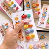Nuevo Color Brillante Resina Dibujos Animados Animal Bebé Todo Incluido Seguridad Pasador Niños Guardería Niñas Algodón Accesorios para el Cabello