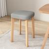 Banco Nórdico Pequeño Silla de Tela Tecnológica para el Hogar Almacenamiento para Sala de Estar Apilable Sencillo Madera Maciza Taburete Cuadrado para Vestidor