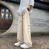 Pantalones de hombre estilo chino nuevos, finos de verano de alta gama, caídos, rectos, casuales, largos, tendencia nacional, pantalones de seda helada, venta de liquidación