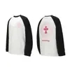 Camiseta de manga longa raglan com combinação de cores clássica 24SS CH para casais transfronteiriça