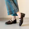 Mocassins Slip-On de Couro Macio Estilo Retrô para Mulheres 2026 Novo Estilo Sapatos Individuais Sapatos Mary Jane Femininos Estilo Francês Sapatos Pequenos de Couro