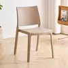 Sillas de Comedor Minimalistas Nórdicas de Plástico, Apilables, Disponibles en Múltiples Colores, Adecuadas para Uso Doméstico, Comedor, Ocio, Apartamentos Pequeños, Ahorro de Espacio, con Respaldo