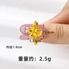 Novo Colar Dourado de Areia Vietnamita, Estilo de Luxo Leve, Conjunto de Brincos, Anel e Pulseira com Pingente de Jasmim, Joias Versáteis de Imitação de Ouro
