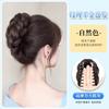 Peluca de Moño para Mujer con Trenzas Texturizadas, Pinza para Moño de Cabello, Cabello Sintético para Aumentar el Volumen del Cabello, Peluca de Moño