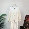 Camisa de jacquard de color liso con bordado de mariposas estilo chino nuevo Zhi Li, top versátil de estilo nacional nuevo para mujer de principios de otoño 2026
