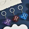 Llavero de Dados de la Suerte Colgante Personalizado de Moda Diseño Tridimensional Accesorio para Bolso de Mujer Joyería con Diseño Creativo