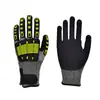 Guantes Antir Corte Nivel 5, Guantes Antir Corte Mecánicos Recubiertos de PU, Transpirables Resistentes al Desgaste Metálicos Engrosados, Guantes Antir Corte de Protección Laboral