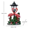 Luz Solar Exterior de Resina con Flamenco Transfronteriza Luz para Camino Decoración de Atmósfera para Patio Jardín Hogar Estatua
