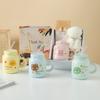 Set de Regalo de Taza de Cerámica de Dibujos Animados para Ánimo de Examen de Ingreso a la Preparatoria, Set de Caja de Regalo de Taza Souvenir, Taza de Agua de Cerámica, Linda Estilo Ins