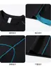 Camiseta Personalizada con Cremallera para Hombre, Camiseta Base de Retazos Cuello Redondo, Camiseta de Manga Corta para Hombre para Deportes al Aire Libre en Verano, Camiseta de Secado Rápido para Hombre