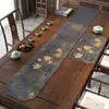 Estilo Chino Runner de Mesa Mantel para Té de Cuero Runner Largo para Mesa de Té Bandera Larga para Té Mesa de TV Mantel Impermeable Libre de Lavado Estética de la Dinastía Song Runner de Mesa