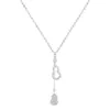 Colar de Prata Esterlina S925 Fortuna e Prosperidade para Mulheres, Luxo Leve, Design de Nicho de Alta Qualidade, Corrente para Clavícula com Pingente de Cabacinha com Borla
