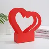 Bolso de flores Tanabata, caja de flores portátil hueca con forma de corazón para el Día del Maestro, caja de flores con forma de corazón, caja de papel para embalaje de flores