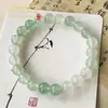Novo Bracelete de Ágata Colorido de Uva Tipo Gelo Natural, Bracelete de Jade Cor de Vinho de Ameixa Verde, Bracelete de Contas Verdes