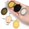 Accesorios para Joyería de Aleación DIY 35*25mm Diámetro Interior Ovalado Base de Piedra de Tiempo Decoración de Colgante C84