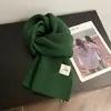 Bufanda de Punto Simple Versátil Otoño e Invierno Estilo Coreano Atmósfera Bufanda de Año Nuevo Engrosada Cálida Bufanda Pequeña para el Cuello para Mujeres