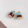 [Serie de Café de Desayuno Parisino] Colgante de Croissant de Grano de Café DIY Goteando Aceite Colgante Accesorios para Joyería DIY
