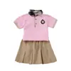 Uniformes de Jardín de Infancia para Estudiantes de Primaria Conjunto de Dos Piezas de Manga Corta de Verano Fresco y Cómodo Rosa Uniformes Casuales de Clase Uniformes para Reuniones Deportivas