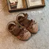 Sandalias de Princesa Trenzadas con Lazo Estilo Coreano Nuevas de Verano 2026 para Niños