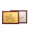 Tarjeta de autorización honoraria del agente para unirse a la placa medalla de lámina de oro soporte de madera medalla de bronce premio tarjeta de madera maciza certificado de producción