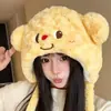 Chapéu Novo Estilo com Orelhas de Urso para Mulheres, Inverno Pelúcia de Pelo de Veado, Quente e à Prova de Vento, Chapéu Doce e Fofo com Orelhas Redondas, Atacado e Dropshipping