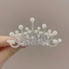 Coroa de aniversário de menina pente de cabelo com strass fofo pequena Princesa acessórios de cabelo para cabeça de menina acessório de cabelo para menina pequena pente de inserção presilha de cabelo para bebê menina